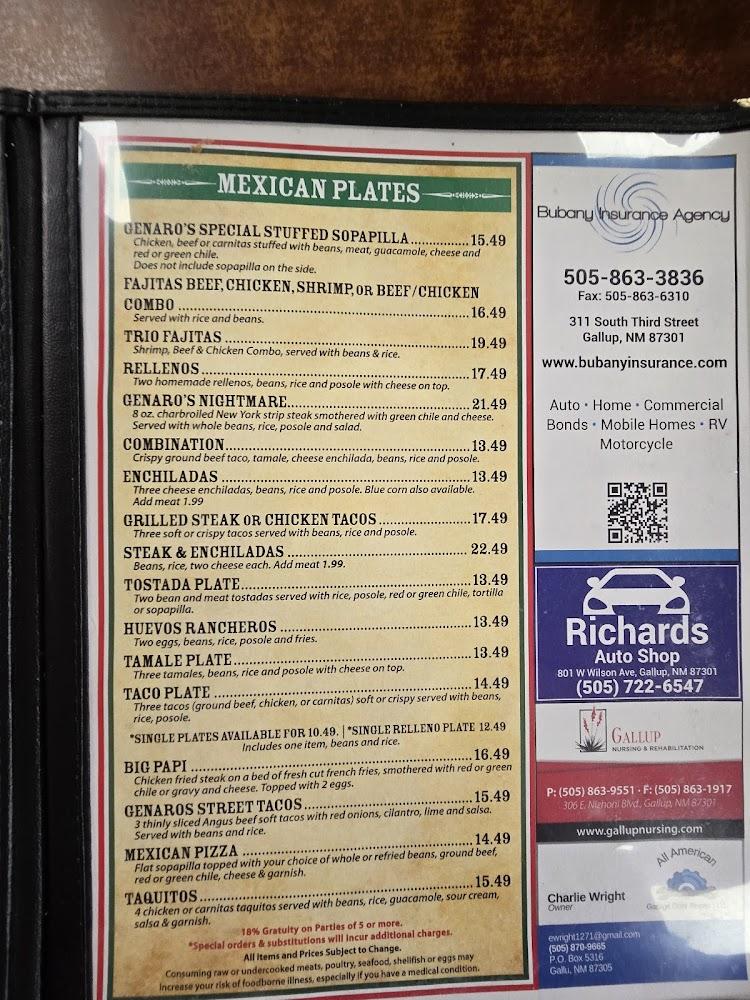 Genaro's Cafe Chicken Quesadilla